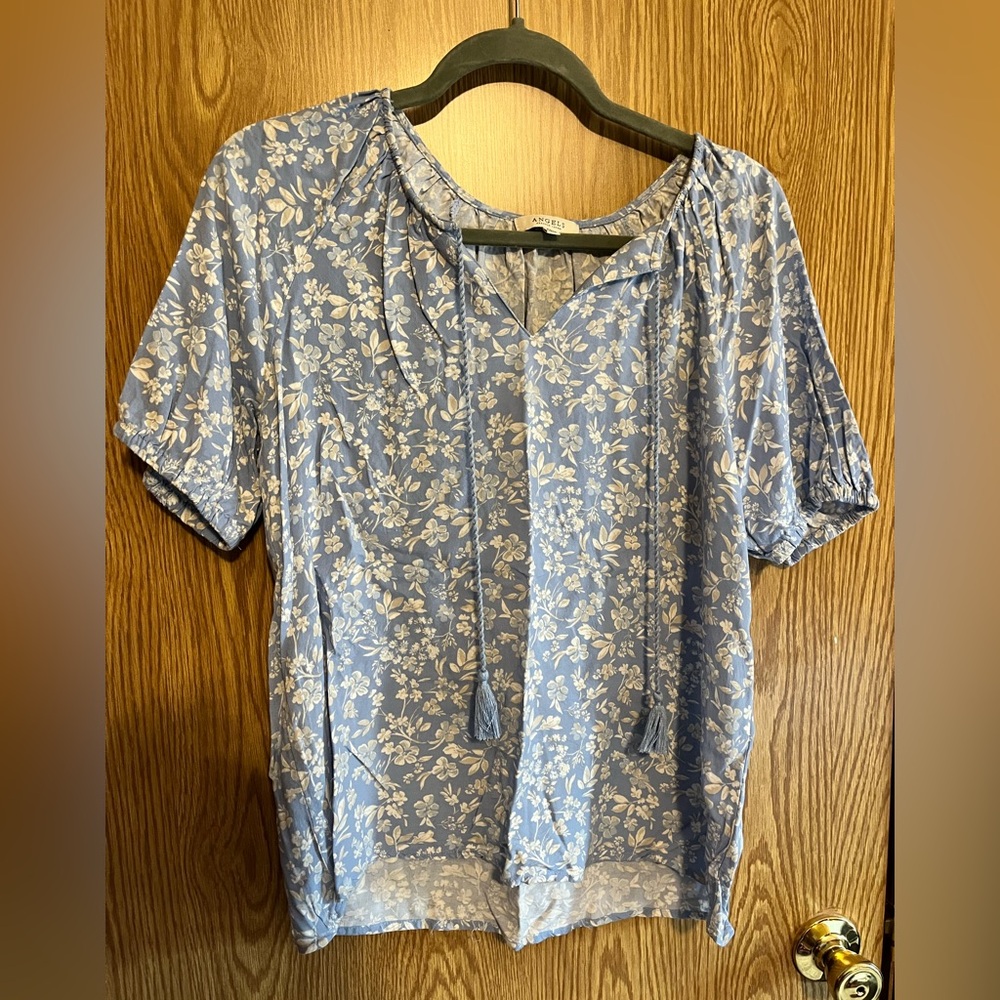 Blue Floral Blouse